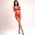 Escort Leena offers AFT sex services in Berlin while wearing sexy red lingerie
